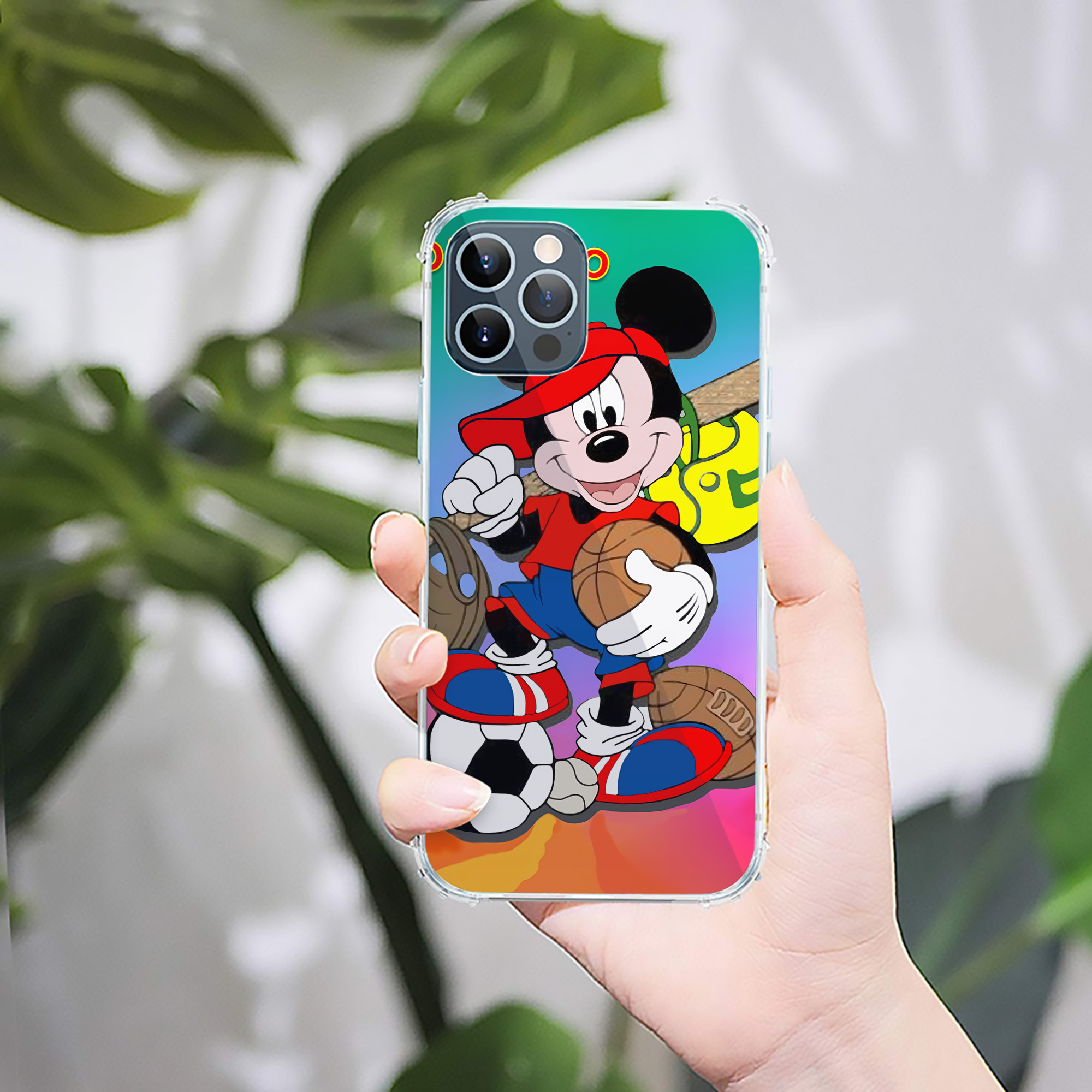 ミッキーマウス Mickey Mouse 【iPhone 12シリーズ対応】透明スマホケース（クリアソフトケース）